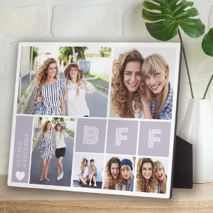 BFF Purple Heart Multi-Foto-Collage Fotoplatte