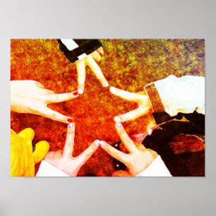 BFF Star Hands Poster