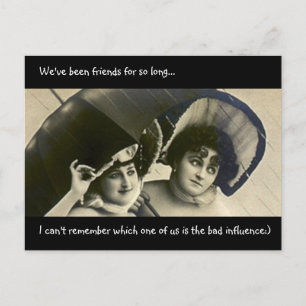 BFF Wir sind Freunde schlechter Einfluss lustige P Postkarte