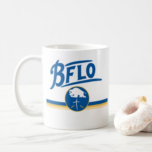 Bflo Vintag Satire Symbol Kaffeetasse (Mit Donut)