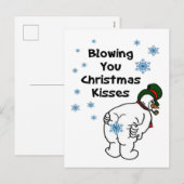 Bflügen Sie Weihnachtskisses Feiertagspostkarte (Vorne/Hinten)