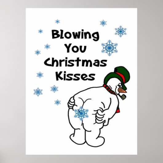 Bflügen Sie Weihnachtskisses Poster (Vorne)