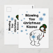Bflügen Sie Weihnachtskisses Postkarte (Vorne/Hinten)