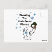 Bflügen Sie Weihnachtskisses Postkarte (Rückseite)