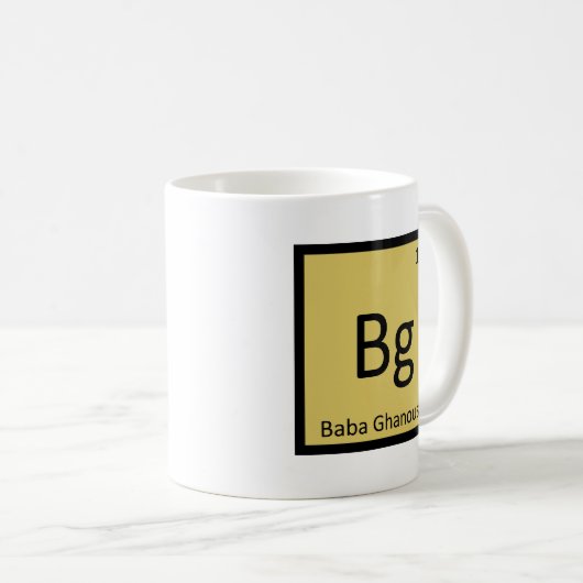 BG - Baba Ghanoush Appetizer Chemistry Symbol Kaffeetasse (VorderseiteRechts)