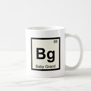 Bg - Baby Grand Klavier Chemie Periodensystem Kaffeetasse