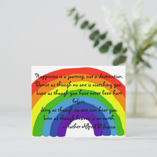 BG - Glück ist eine Reise Postkarte (Stehend Vorderseite)