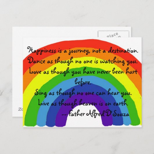 BG - Glück ist eine Reise Postkarte (Vorne/Hinten)