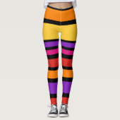 BG Streifen Muster Farbe I + Ihr Hintergrund Leggings (Vorderseite)