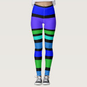 BG Streifen Muster IV + Hintergrund Leggings (Vorderseite)