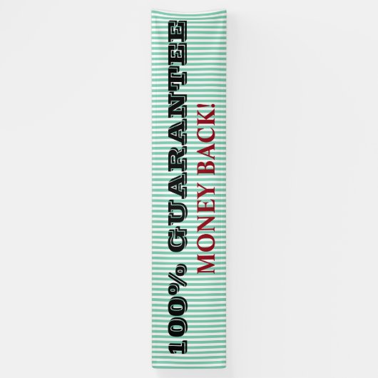 BG Streifen Muster schmal weiß + Ihre Rückseite & Banner (Vertikal)