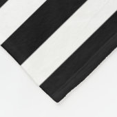 BG Stripes Muster schwarz + Hintergrund Fleecedecke (Ecke)