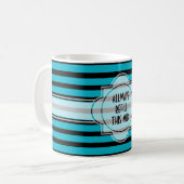 BG Stripes Muster schwarz + Hintergrund Kaffeetasse (Vorderseite Links)