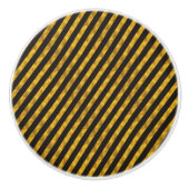 BG Stripes Patternes schwarzes Gold + Ihre Ideen Keramikknauf (Vorderseite)