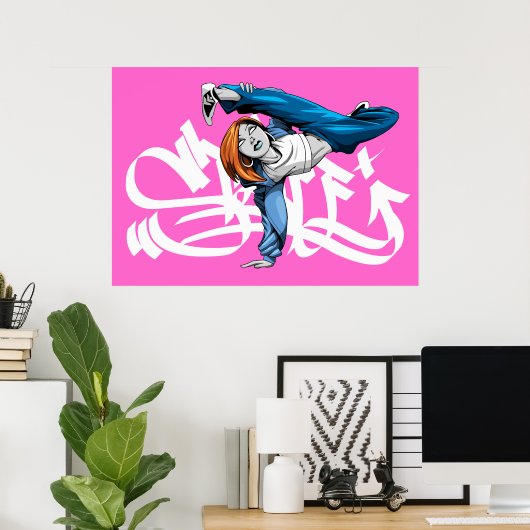BGIRL Pose Poster mit Graf (Heimbüro)
