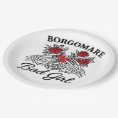 Bgm Bad Girl II Classic - Skeleton Herzhandschuhe Pappteller (Schrägansicht)