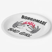 Bgm Bad Girl II - Skeletton Herz Hände Pappteller (Schrägansicht)