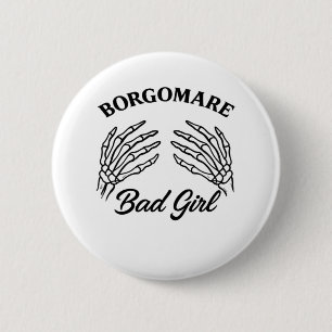 Bgm Bad Girl - Skeletton Herz Hände Button