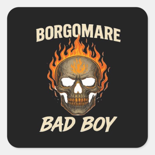 Bgm Bad - Skeleton Hands Herz Quadratischer Aufkleber (Vorderseite)