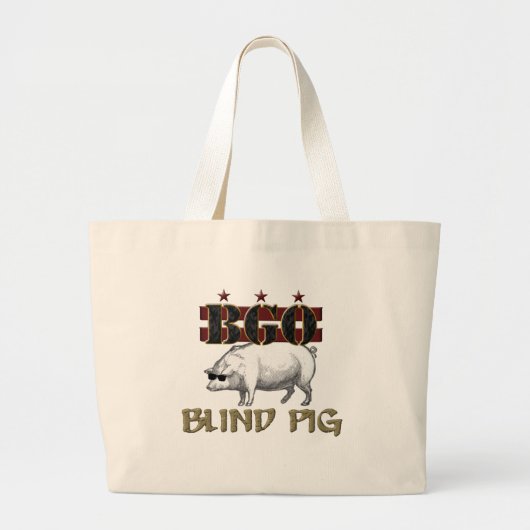 BGO Blind Pig Jumbo Tote Bag Stoffbeutel (Vorne)