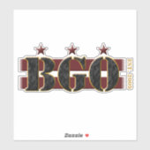 BGO Logo Vinyl Sticker (transparent 8" x 8") (Blatt)