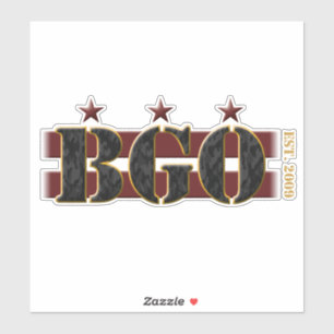 BGO Logo Vinyl Sticker (transparent 8" x 8")
