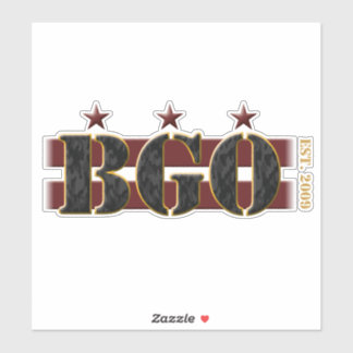 BGO Logo Vinyl Sticker (transparent 8" x 8")