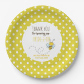 BH 2 BEE Niedlich Gelbes Punkt Brautparty Pappteller (Vorderseite)