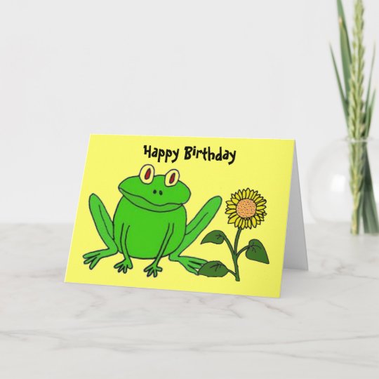 Bh Lustige Frosch Geburtstags Karte Karte Zazzle De