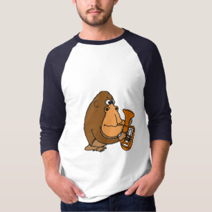 BH, lustiger Gorilla, der das Saxophone-Shirt T-Shirt