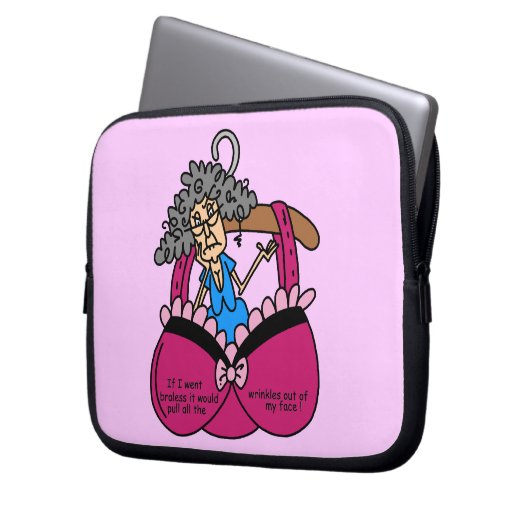 BH und Falten-Spaß Laptopschutzhülle (Vorderseite Links)