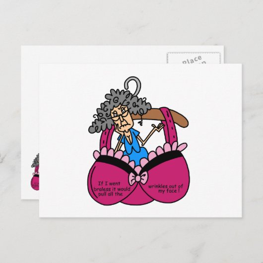 BH und Falten-Spaß Postkarte (Vorne/Hinten)