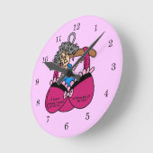 BH und Falten-Spaß Runde Wanduhr (Winkel)