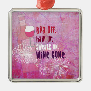 BH weg, Haar oben, schwitzt an, der gegangene Wein Ornament Aus Metall