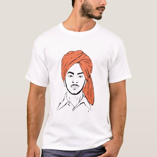 Bhagat Singh der Punjabi-indische T-Shirt (Vorderseite)