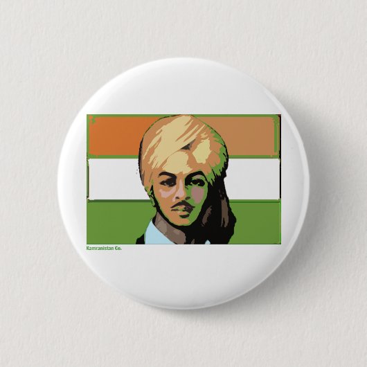 Bhagat Singh: Ein revolutionärer Held Button (Vorderseite)