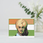 Bhagat Singh: Ein revolutionärer Held Postkarte (Stehend Vorderseite)