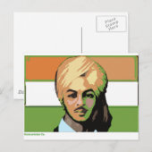 Bhagat Singh: Ein revolutionärer Held Postkarte (Vorne/Hinten)