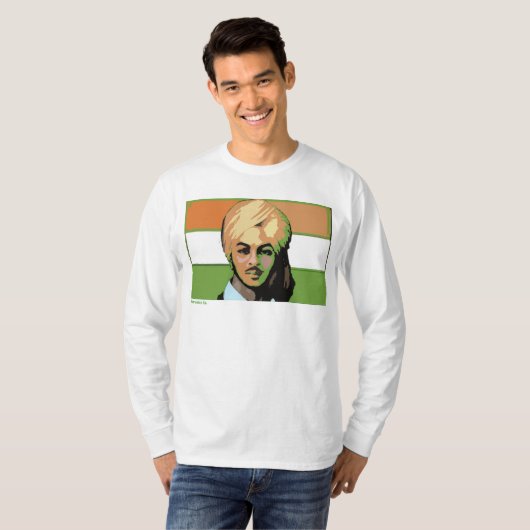 Bhagat Singh: Ein revolutionärer Held T-Shirt (Vorne ganz)