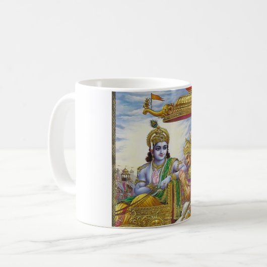 Bhagavad Gita - Krishna Arjuna Tasse (Vorderseite Links)
