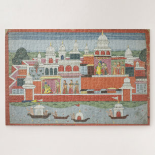 Bhagavata Purana Manuskript Page Rukimi Krishna Puzzle