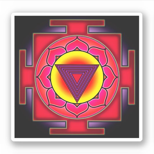 Bhairavi Yantra Aufkleber (Vorderseite)