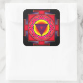 Bhairavi Yantra Quadratischer Aufkleber (Tasche)