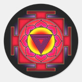 Bhairavi Yantra Runder Aufkleber (Vorderseite)
