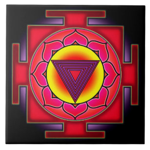 Bhairavi Yantra-Symbol Fliese