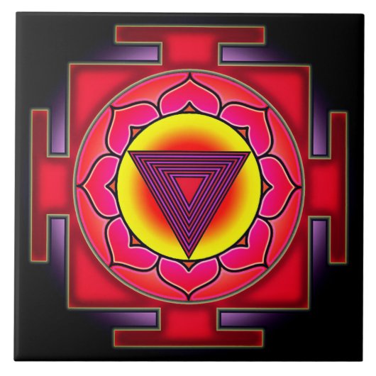 Bhairavi Yantra-Symbol Fliese (Vorderseite)