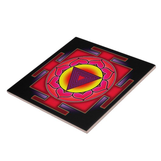 Bhairavi Yantra-Symbol Fliese (Seite)