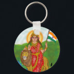 Bharat Mata Keychain Schlüsselanhänger<br><div class="desc">Celebrate devotion and patriotism with this Bharat Mata keychain featuring inspiring artwork of the revered Mother India. Symbolizing strength, unity, and national pride, Bharat Mata represents the spirit and culture of India. This keychain is perfect for everyday use on keys, bags, or accessories while expressing love for the nation and...</div>