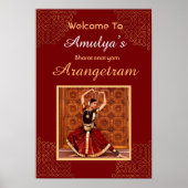 Bharatanatyam Arangetram Begrüßungsschild, persona Poster (Vorne)