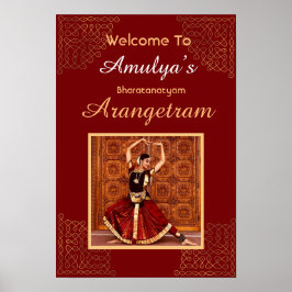 Bharatanatyam Arangetram Begrüßungsschild, persona Poster